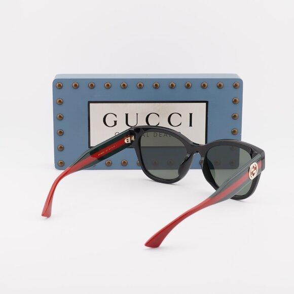 Gucci GG1866SK 001 Square Sunglasses – Black/Green/Red/Grey main image 9